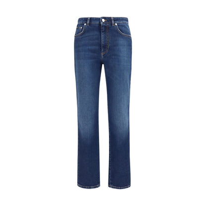 Dolce & Gabbana Blaue Jeans aus Baumwolle im geraden Schnitt