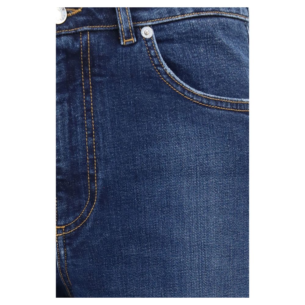 Dolce & Gabbana Blaue Jeans aus Baumwolle im geraden Schnitt