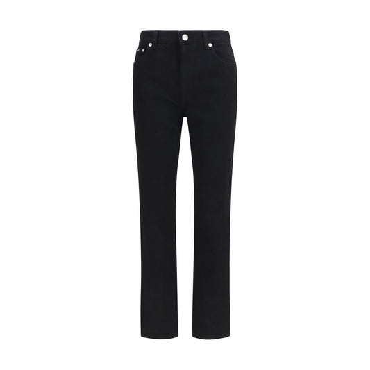 Jeans a gamba dritta in cotone nero Dolce & Gabbana