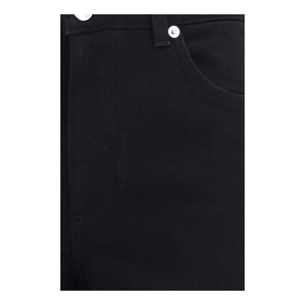 Dolce & Gabbana Schwarze Baumwoll-Jeans mit geradem Bein