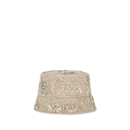 Brunello Cucinelli Beige Seiden-Hut