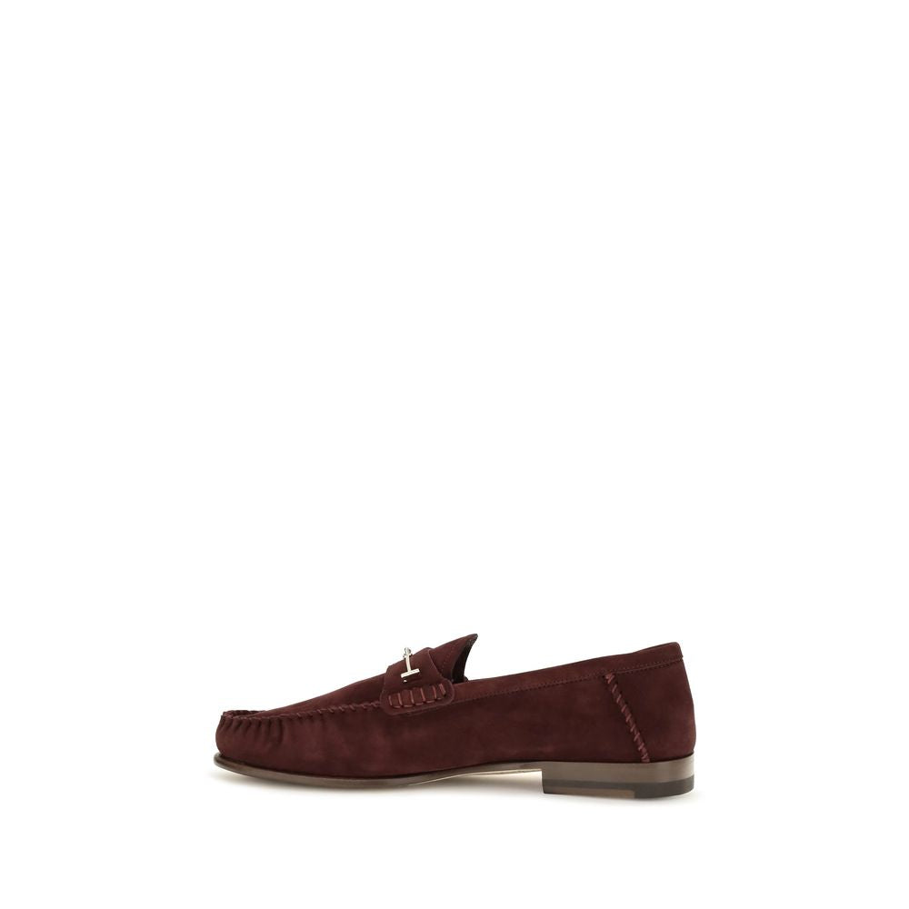 Tom Ford Bordeaux Kalbsleder Bos Taurus Loafer zum Hineinschlüpfen