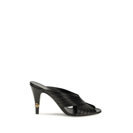 Versace Mules in Pelle di agnello, colore Nero
