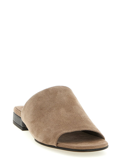 Brunello Cucinelli Braune Kalbsleder-Slipper