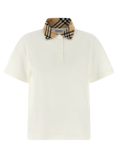 Burberry Weißes Poloshirt aus Baumwolle