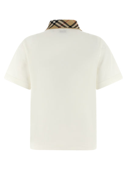 Burberry Weißes Poloshirt aus Baumwolle