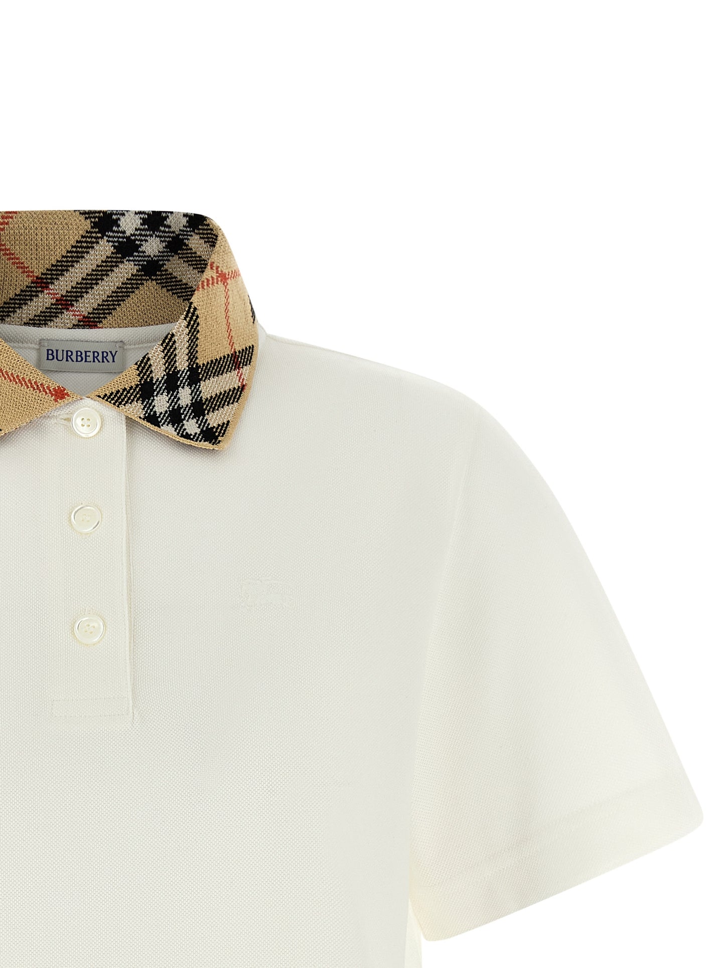 Burberry Weißes Poloshirt aus Baumwolle