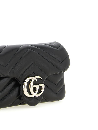 Gucci Schwarze Lammleder-Schultertasche