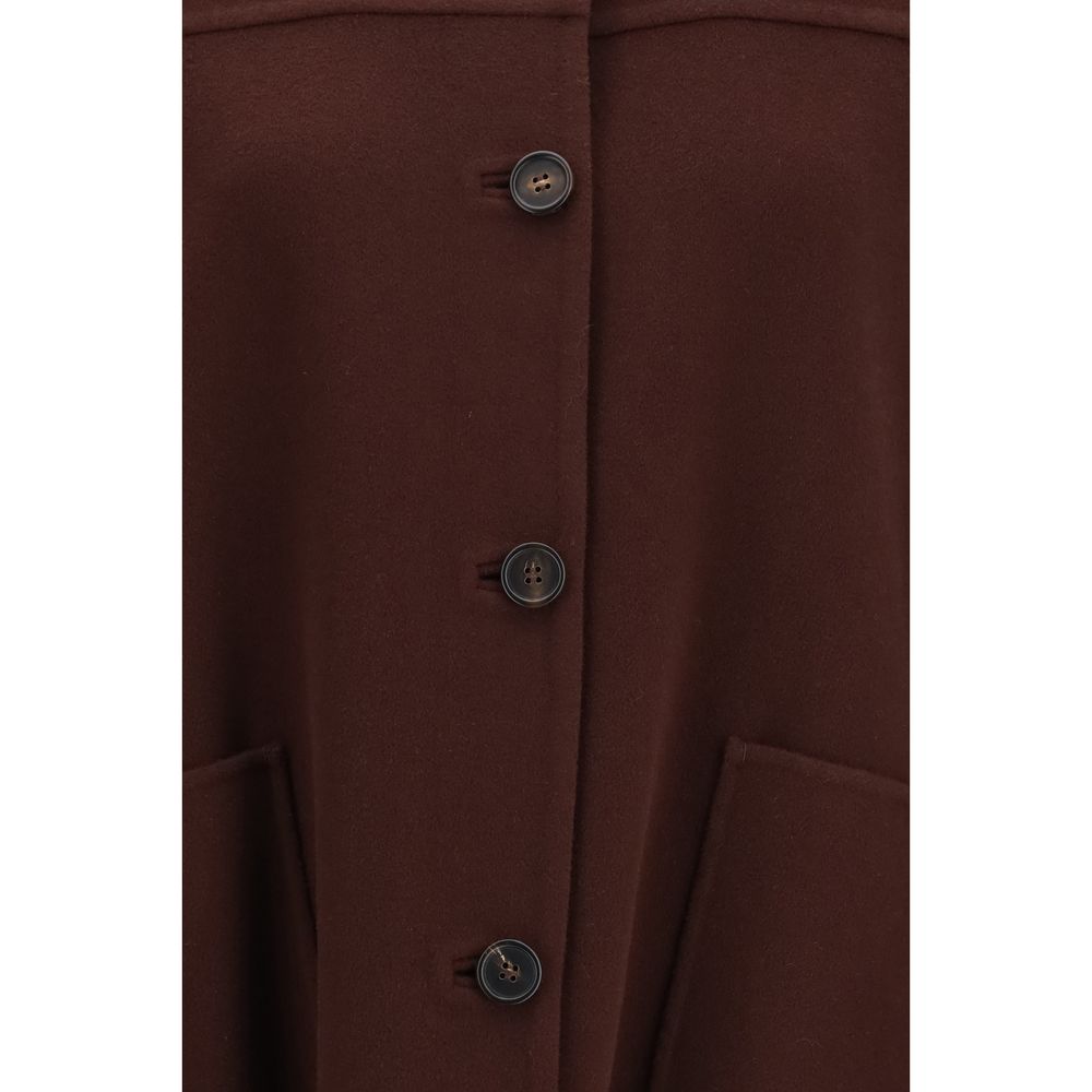 'S Max Mara Bordeaux Wollmantel Oves Aries
