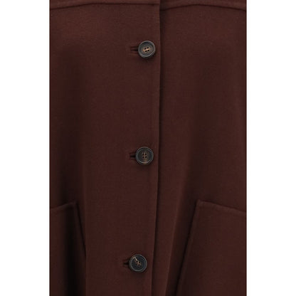 'S Max Mara Bordeaux Wollmantel Oves Aries