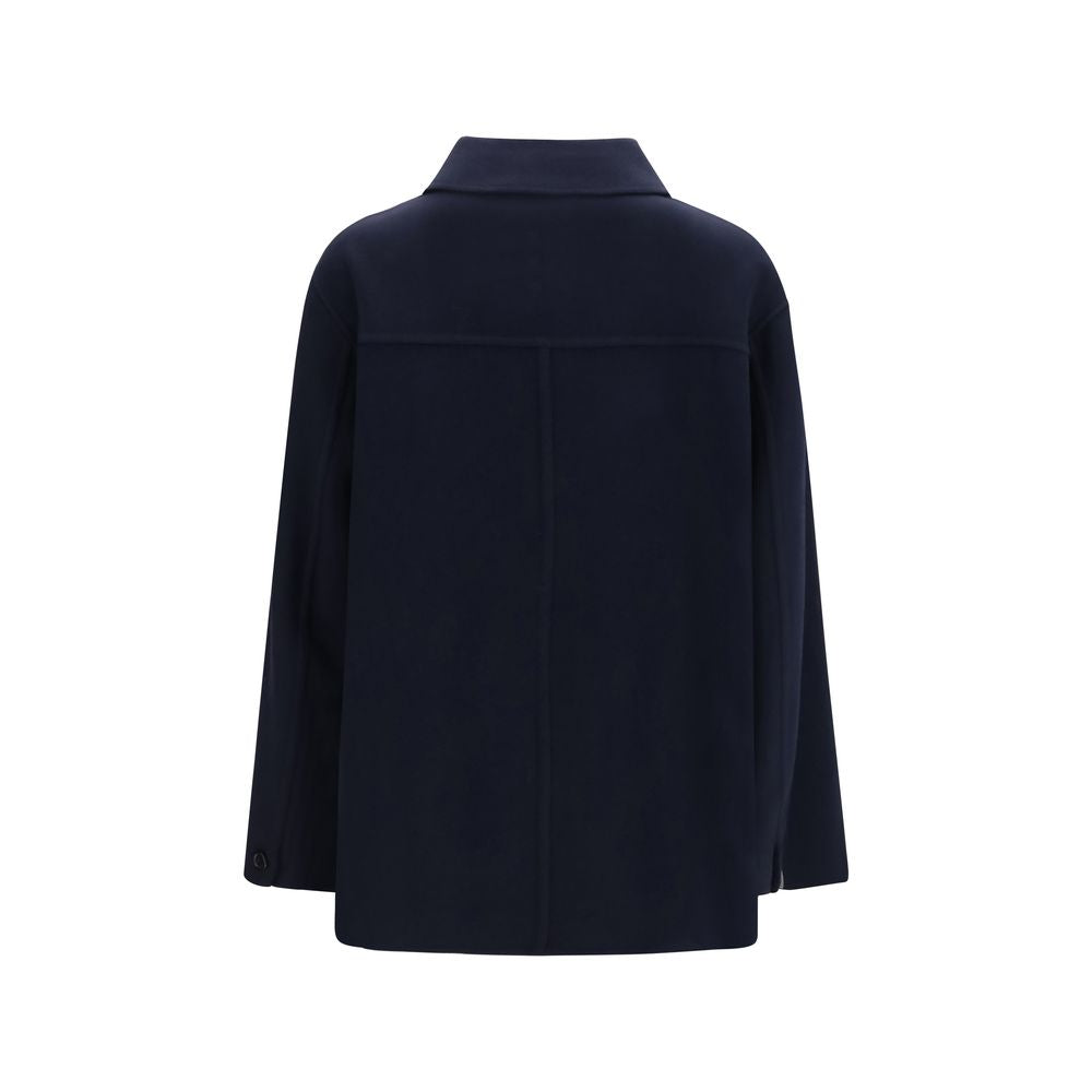 'S Max Mara Blauer Wollmantel Oves Aries