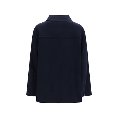 'S Max Mara Blauer Wollmantel Oves Aries
