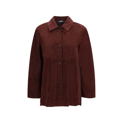 'S Max Mara Bordeaux Lammleder Ovis Aries Aries Lederjacke