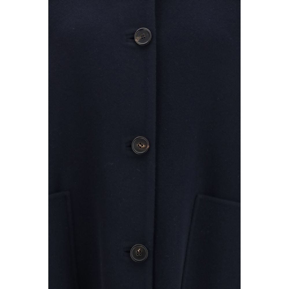 'S Max Mara Blauer Wollmantel Oves Aries