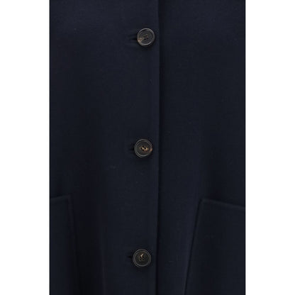 'S Max Mara Blauer Wollmantel Oves Aries