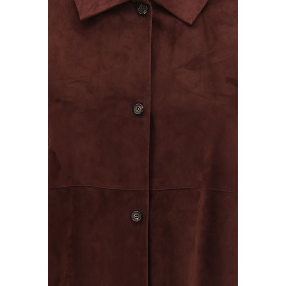'S Max Mara Bordeaux Lammleder Ovis Aries Aries Lederjacke