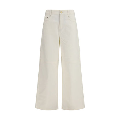 'S Max Mara Weiße Baumwollhose im Casual-Look