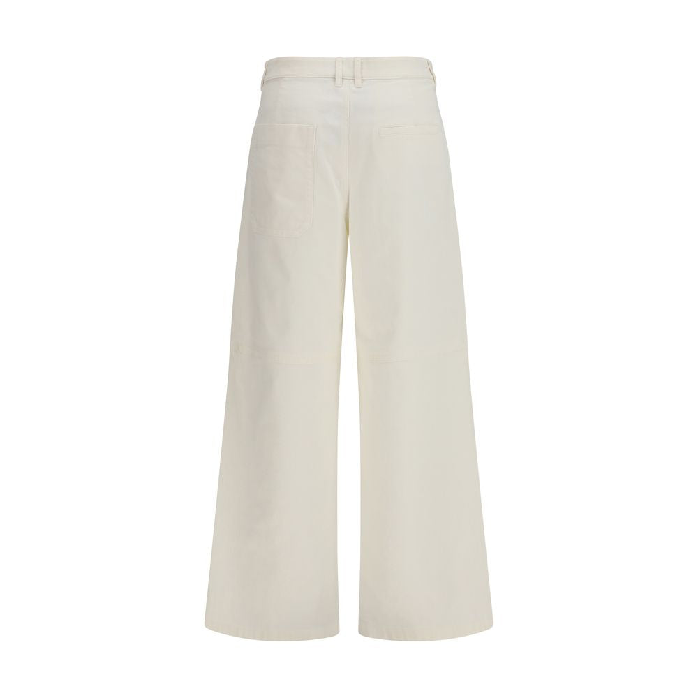 'S Max Mara Weiße Baumwollhose im Casual-Look