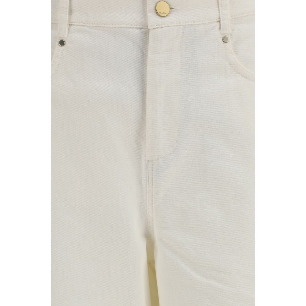 'S Max Mara Weiße Baumwollhose im Casual-Look