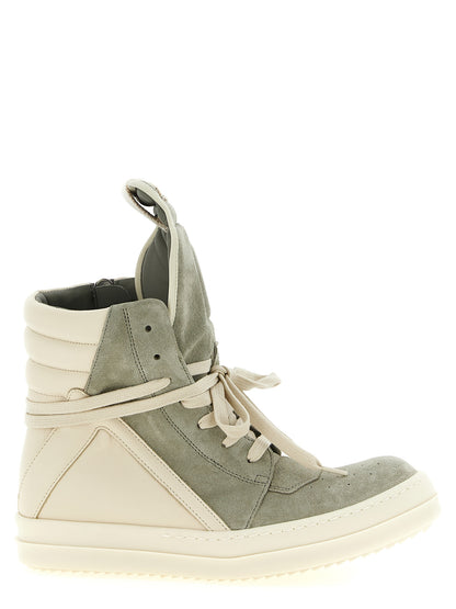 Rick Owens Zweifarbige Kalbsleder-Sneaker im Athletic-Stil