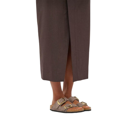 Birkenstock Graue synthetische Sandalen mit flachem Absatz