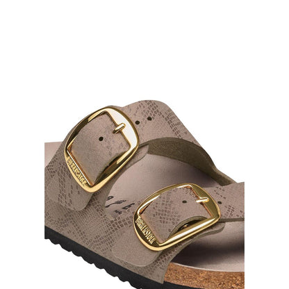 Birkenstock Graue synthetische Sandalen mit flachem Absatz