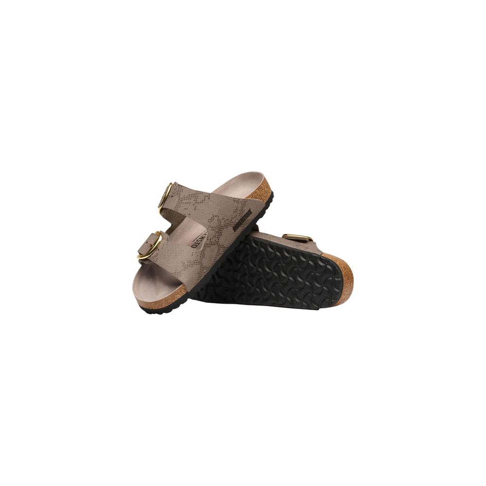Birkenstock Graue synthetische Sandalen mit flachem Absatz