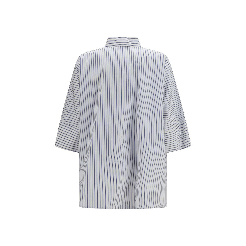 'S Max Mara Blaues Baumwollhemd