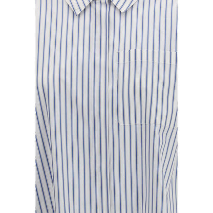 'S Max Mara Blaues Baumwollhemd