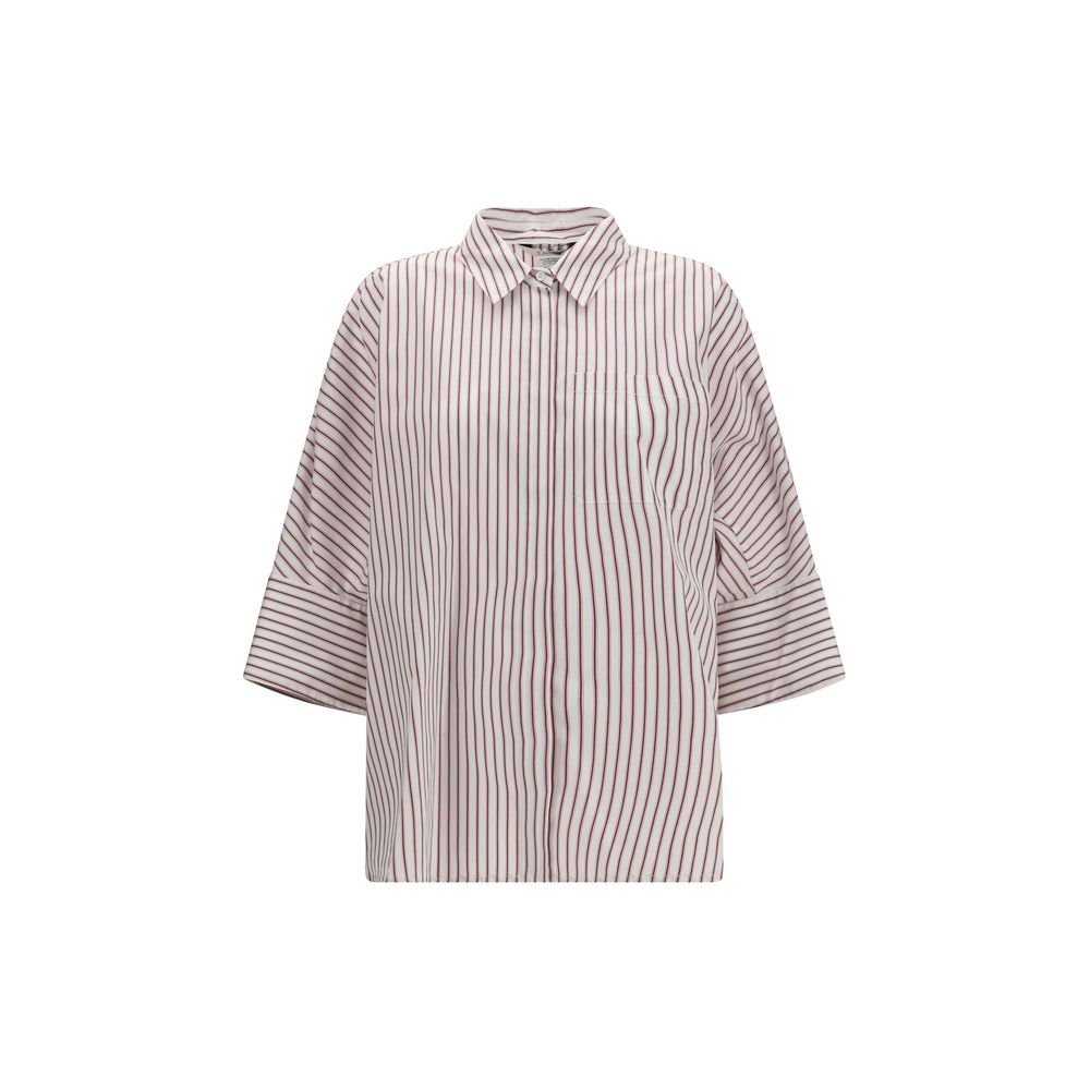 'S Max Mara Mehrfarbiges Baumwollhemd mit Muster