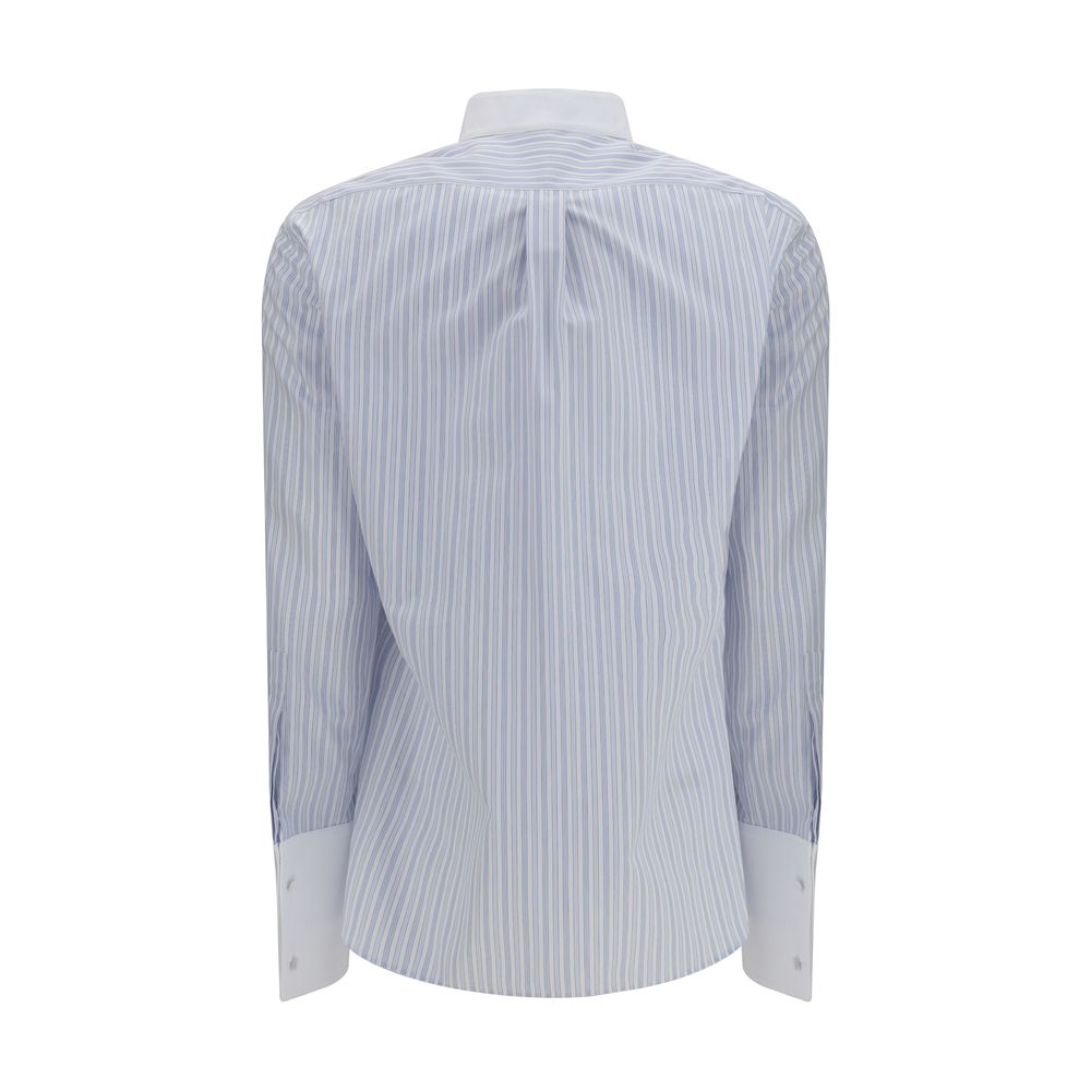 Tom Ford Blaues Baumwollhemd mit Muster