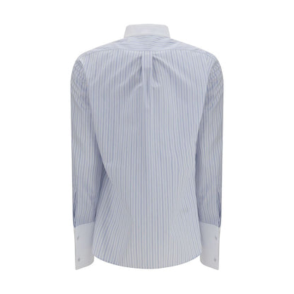 Tom Ford Blaues Baumwollhemd mit Muster