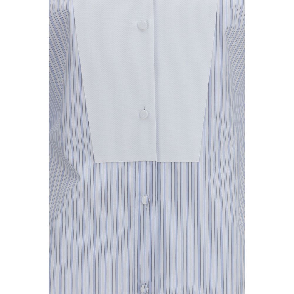 Tom Ford Blaues Baumwollhemd mit Muster