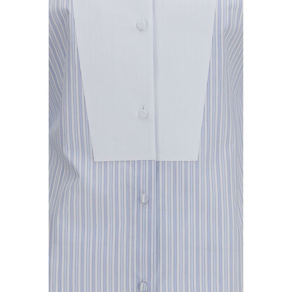 Tom Ford Blaues Baumwollhemd mit Muster