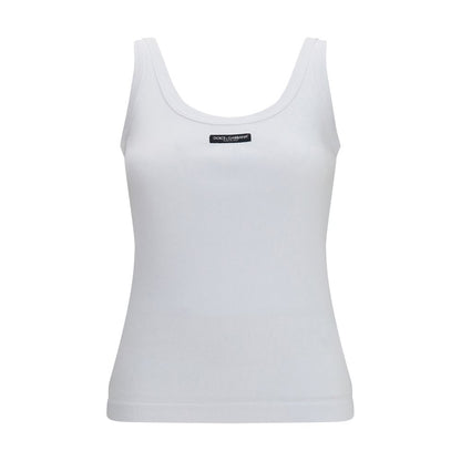 Dolce & Gabbana Weiße Baumwoll-Tanktops