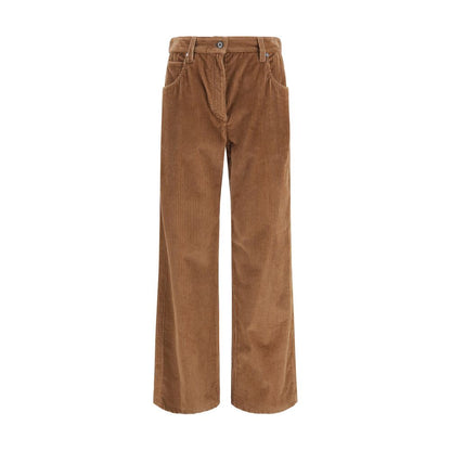 Brunello Cucinelli Braune Baumwollhose für die Freizeit