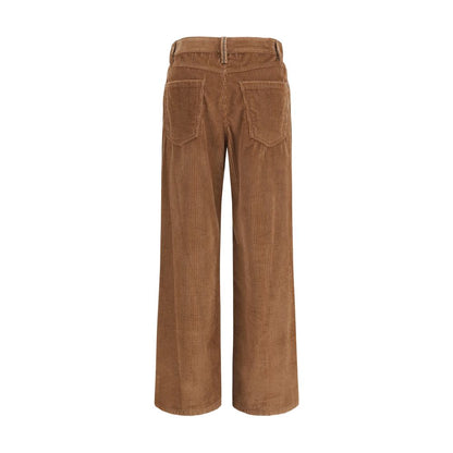 Brunello Cucinelli Braune Baumwollhose für die Freizeit