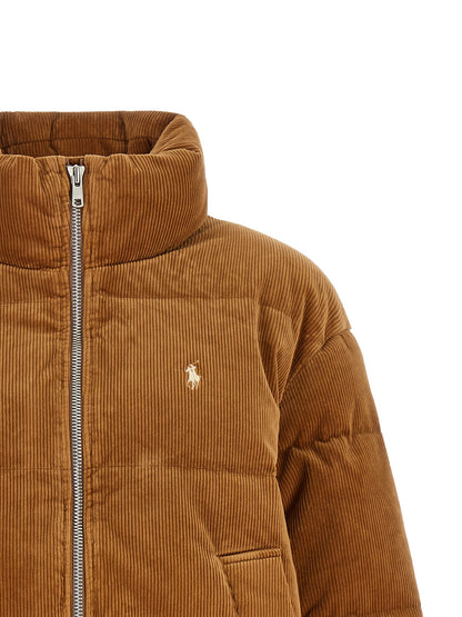 Polo Ralph Lauren Braune Baumwolljacke in voller Länge