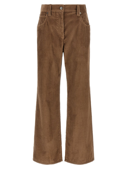 Brunello Cucinelli Braune Baumwollhose für die Freizeit