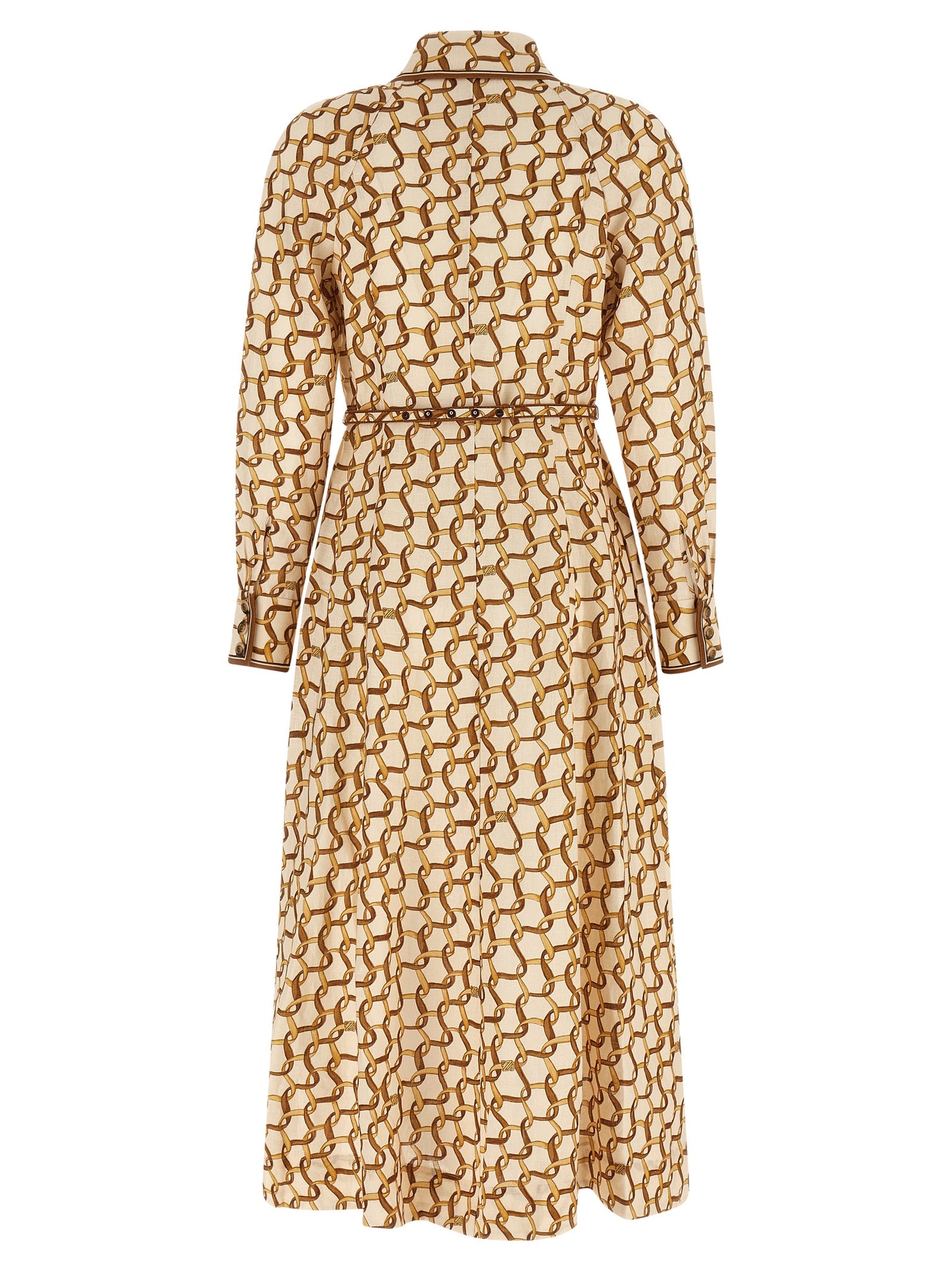 Zimmermann Beige Leinen-Midikleid