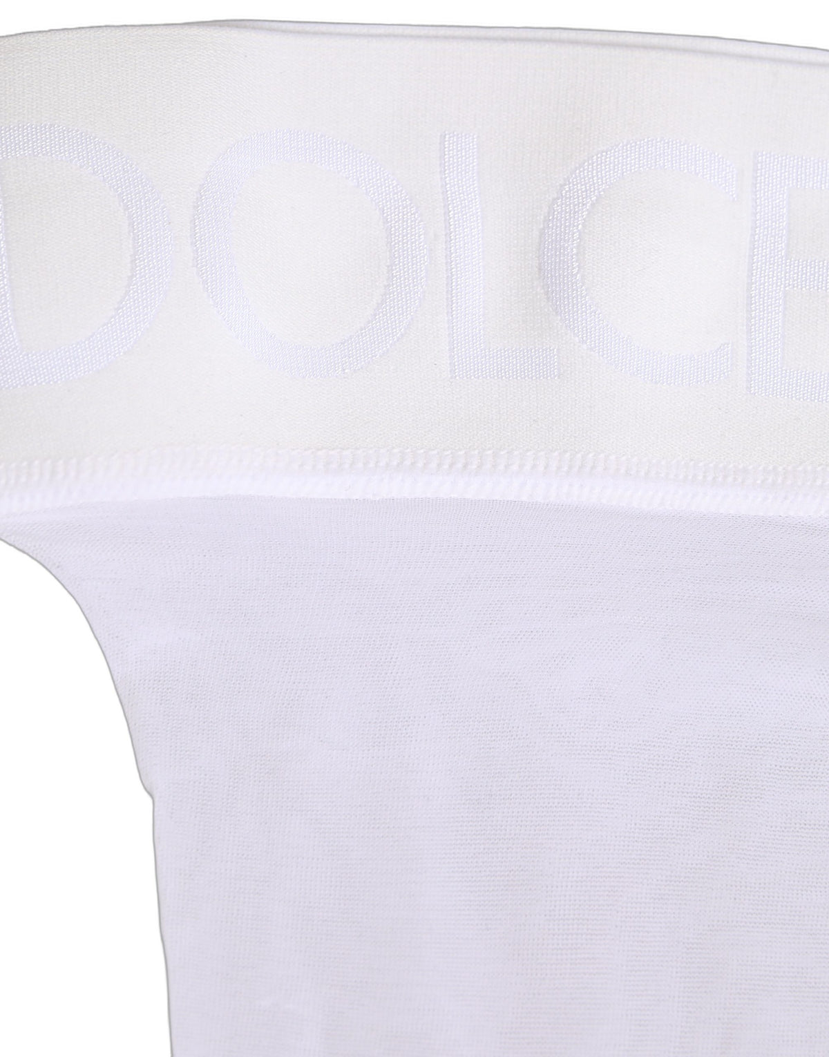 Dolce & Gabbana Weiße Nylon-Kniestrümpfe mit Logo