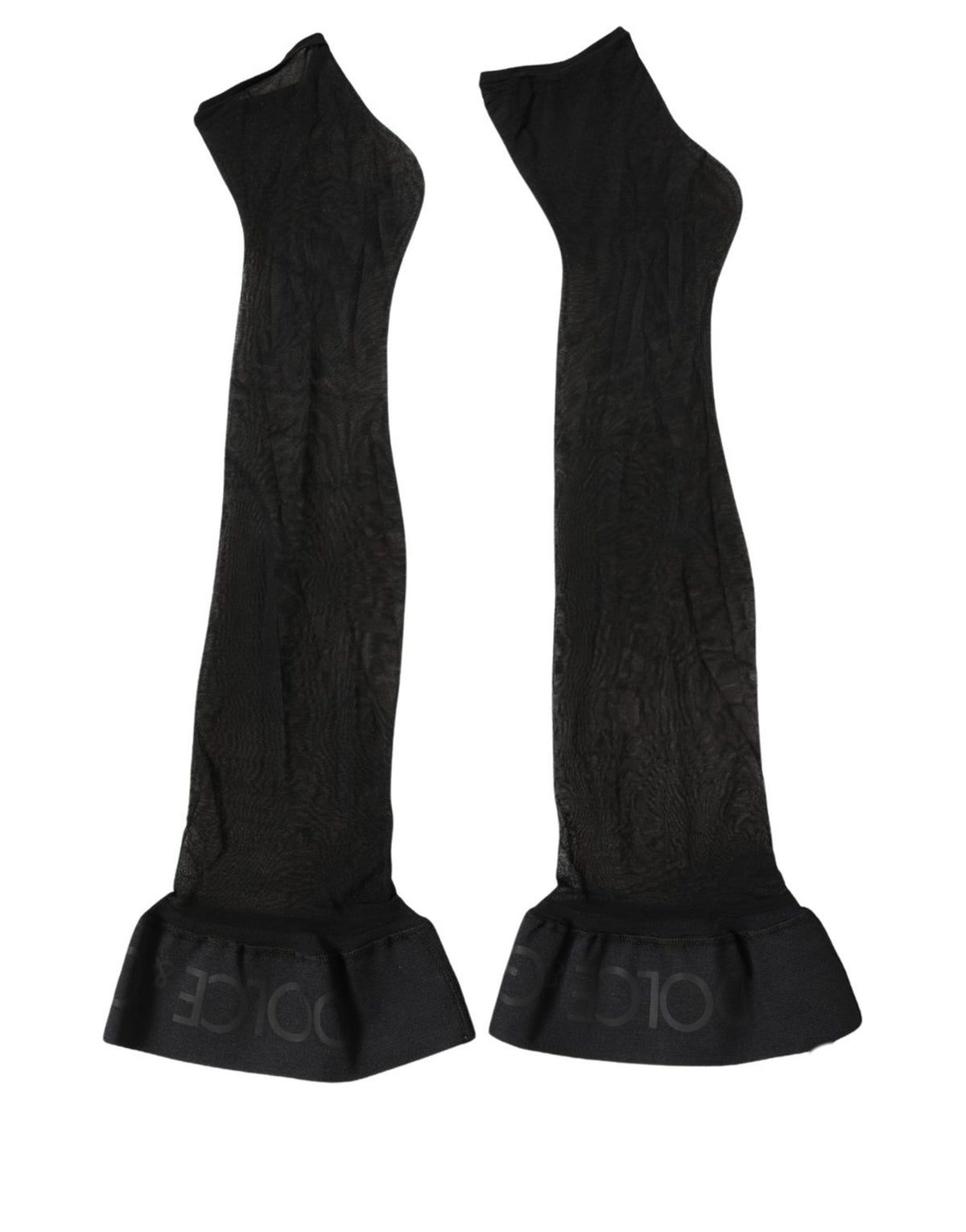 Dolce & Gabbana Black Nylon Logo Tights
