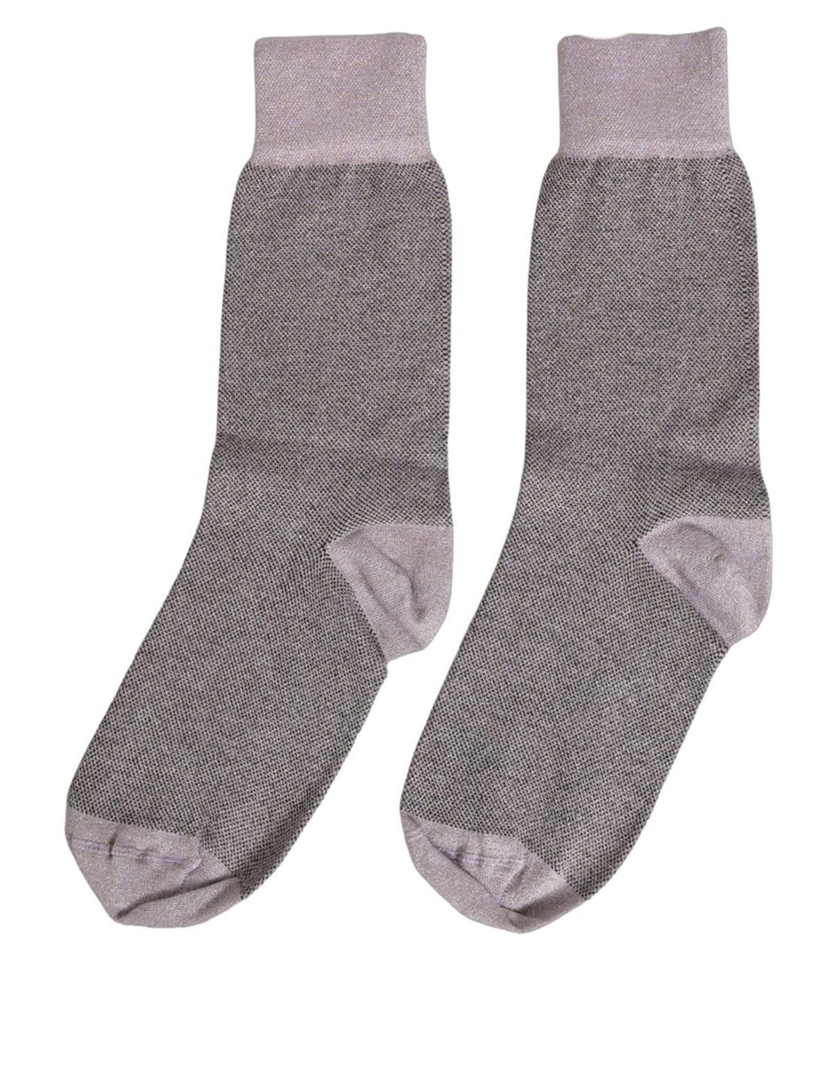 Dolce & Gabbana Anthrazit-Lavendelfarbene Mid-Calf-Socken