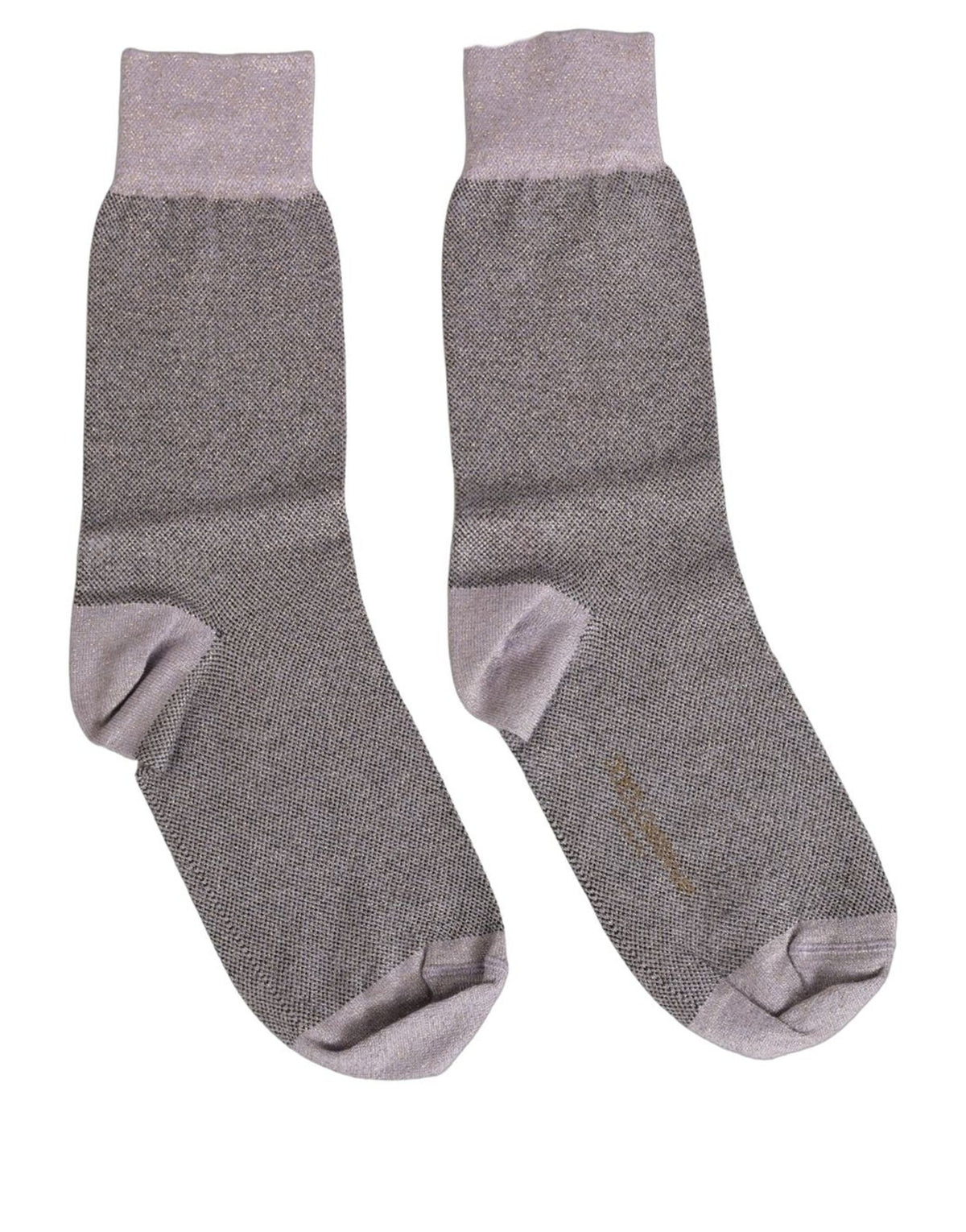 Dolce & Gabbana Anthrazit-Lavendelfarbene Mid-Calf-Socken