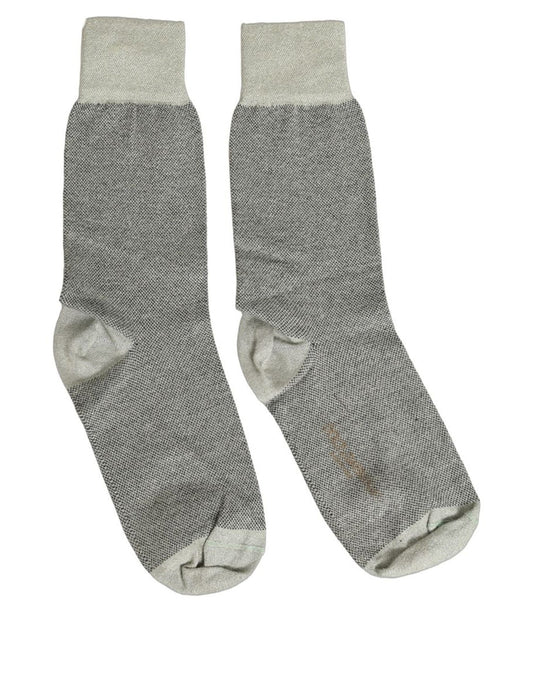 Dolce & Gabbana Calze con logo a metà polpaccio in Cotone, colore Antracite