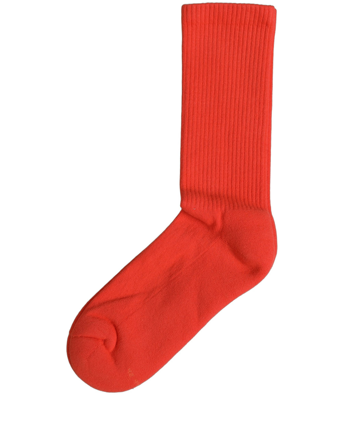 Dolce & Gabbana Red Cotton Ribbed Mid-Calf Socks