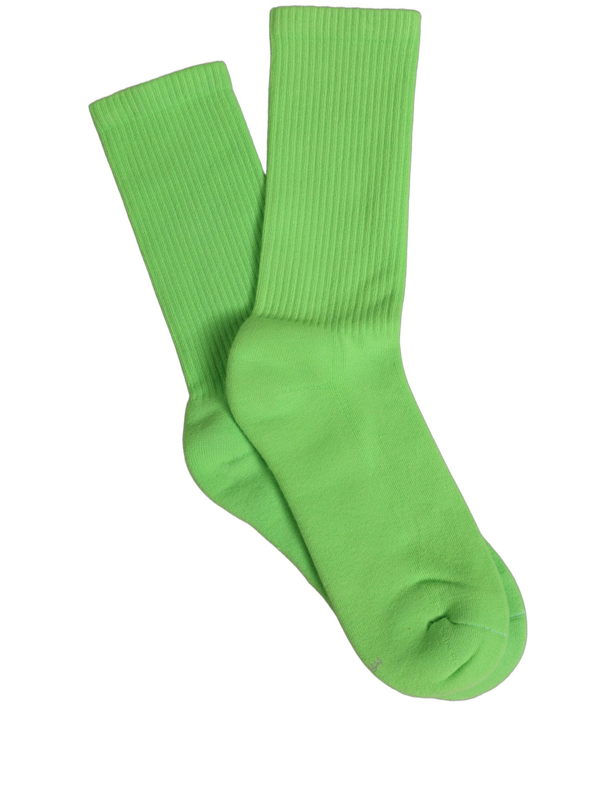 Dolce & Gabbana Grüne Gerippte Mid-Calf-Socken aus Baumwolle