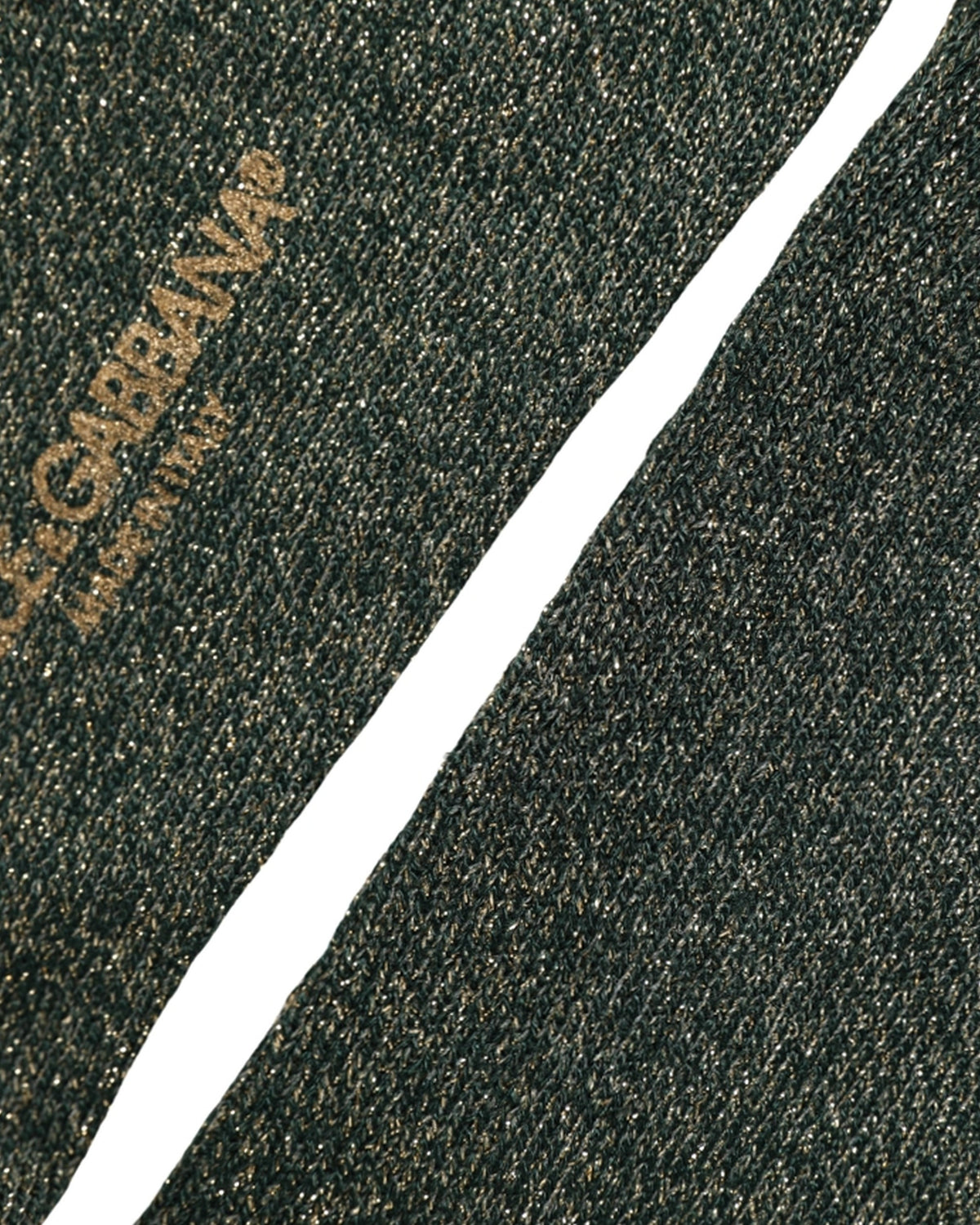 Dolce & Gabbana Dunkelgrüne Glitzer-Socken aus Viskosemix