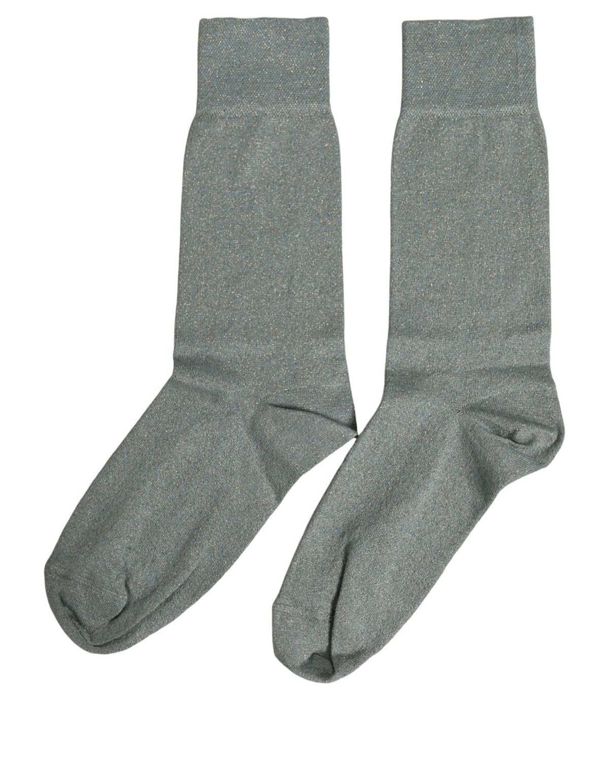 Dolce & Gabbana Grey Viscose Logo Mid-Calf Socks