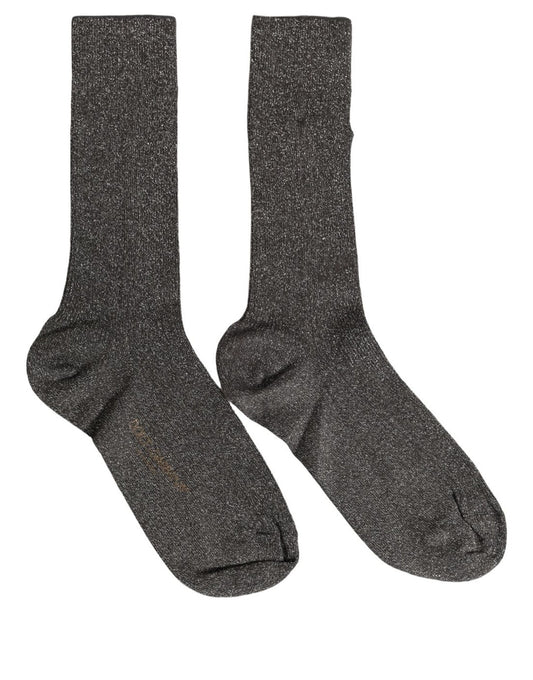 Dolce & Gabbana Calze con logo in Viscosa, colore Grigio scuro